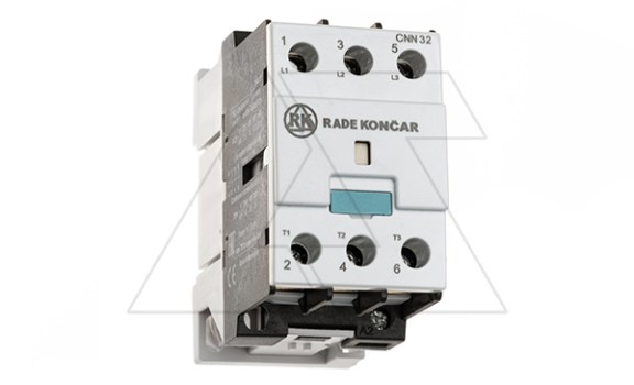 Контактор CNN 32 00 380/400V 50Hz, 3P, 32A/(50A по AC-1), 15kW(400VAC), 380/400VAC Rade Koncar даташит схема