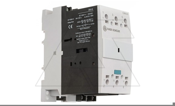 Контактор CNN 90 00 380/400V 50Hz, 3P, 90A/(105A по AC-1), 45kW(400VAC), 380/400VAC Rade Koncar даташит схема