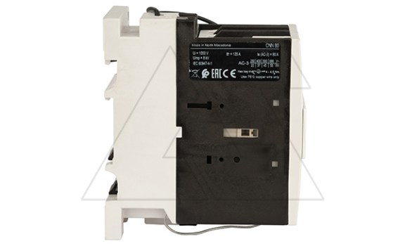 Контактор CNN 80 10, 24VDC, 3P, 80A/(95A по AC-1), 37kW(400VAC), 1NO, Uk=24VDC, Iвтяг=8,3А, Iуд=0,15А Rade Koncar даташит схема