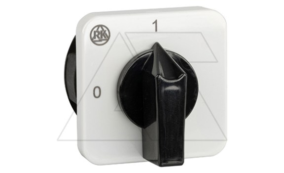 Переключатель BS 16 08 U, 4P, 20A, тип 0-1 (90°), 4NO на 1, 7.5kW(400VAC по АС-23), на дверь, фронт IP40 фото