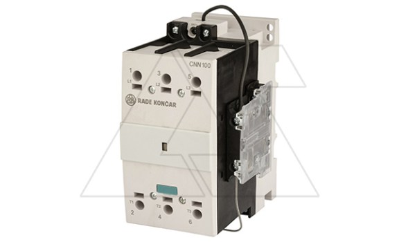 Контактор CNN 100 10, 24VDC, 3P, 100A/(115A по AC-1), 55kW(400VAC), 1NO, Uk=24VDC, Iвтяг=8,3А, Iуд=0,15А фото