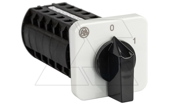 Переключатель BS 16 39 U, 9P, 20A, тип 0-1 (60°), 9NO на 1, 7.5kW(400VAC по АС-23), на дверь, фронт IP40 фото