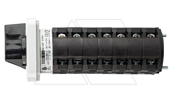 Переключатель BS 16 72 U, 7P, 20A, тип 1-2 (90°), 7NO на 1_2, на дверь, фронт IP40 Rade Koncar даташит схема