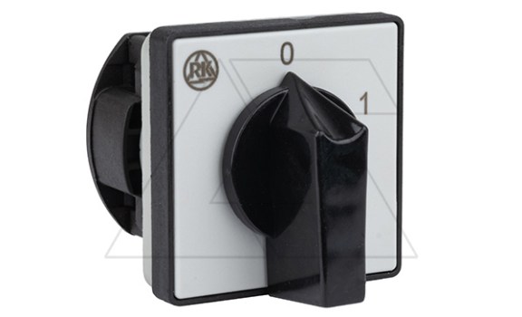 Переключатель PS 16 90 U, 1P, 20A, тип 0-1 (60°), 1NO на 1, 2.5kW(230VAC по АС-23), на дверь, фронт IP40 фото