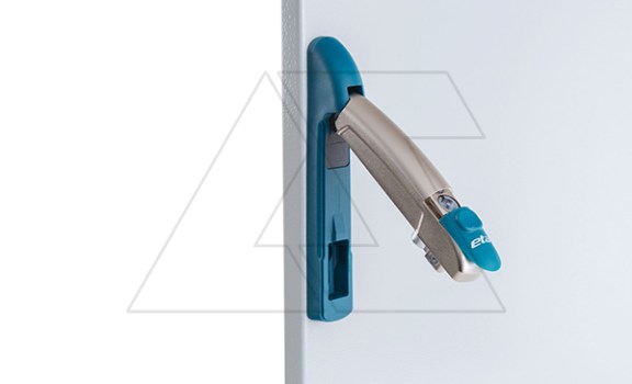Ручка с рычагом для стальных ENUX/EMOX с логотипом ETA, RAL5020 + e-coating 