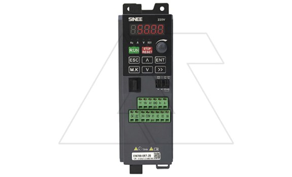 Преобразователь частоты EM700-0R4-2B, 1ф вход/3ф выход, 230VAC, 0.4kW, 2.8/3.2A, IP20, корп.A0 фото