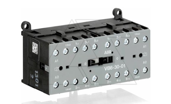 Мини-контактор реверсивный VB6-30-01-80 220...240VAC, 3NO 9A(20A-AC1) 4kW, всп.контакт 1NC (4A-AC15) фото