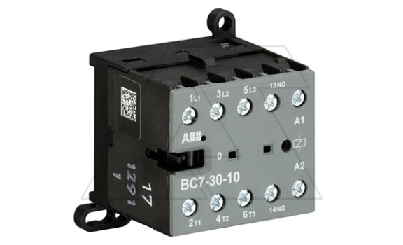 Мини-контактор BC7-30-10-01 24VDC, 3NO 12A(20A-AC1) 5.5kW, всп.контакт 1NO (4A-AC15) фото