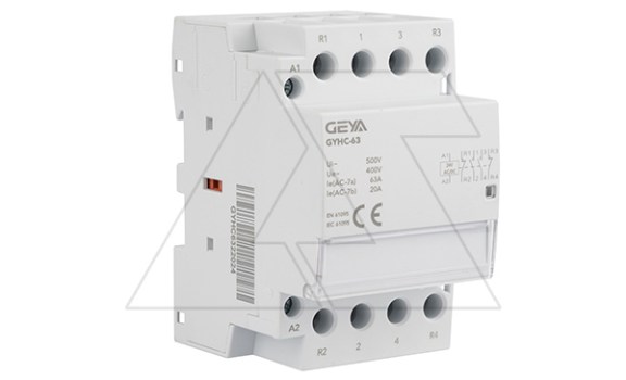 Контактор модульный GYHC-4P, 63A, 2NO+2NC, 24VDC, 3M фото