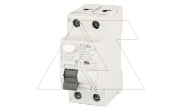 УЗО GYL9-2P-40A-30mA, 2P, 40A, 6 kA, 30mA, тип AC, 2M фото