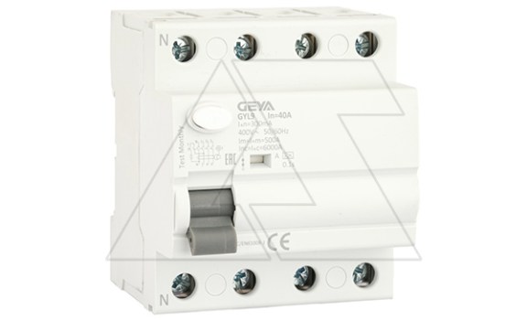 УЗО GYL9-4P-40A-300mA, 4P, 40A, 6 kA, 300mA, тип A, 4M фото