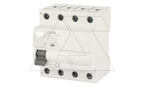 УЗО GYL9-4P-63A-30mA, 4P, 63A, 6 kA, 30mA, тип AC, 4M фото
