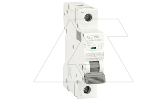 Авт. выкл. GYM9HDC-1P-20C, 1P, 20A, хар-ка C, 6kA, 250VDC, 1M фото