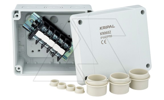 Коробка монтажная пластиковая K9065Z с клемником 139х119х70, IP65 Kripal даташит схема