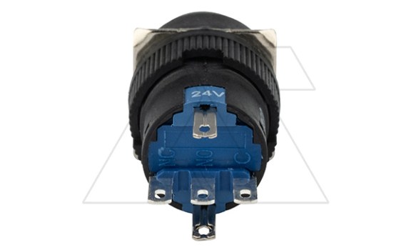 Кнопка плоская LA115-C, возврат, красная, круглая, подсветка 24VAC/DC, 1CO, 16mm, IP40 GQELE даташит схема