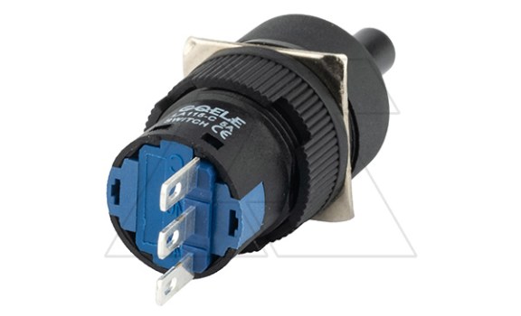 Переключатель LA115-C-11XA, 0-I, фиксация, черный, круглый, 1CO, 16mm, IP40 GQELE даташит схема