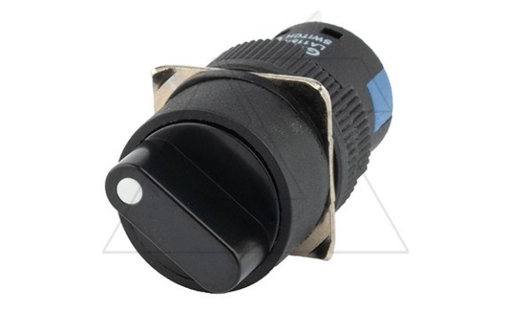 Переключатель LA115-C-11XA, 0-I, фиксация, черный, круглый, 1CO, 16mm, IP40 фото