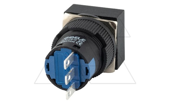 Переключатель LA115-C-11XF, 0-I, фиксация, черный, квадратный, 1CO, 16mm, IP40 GQELE даташит схема