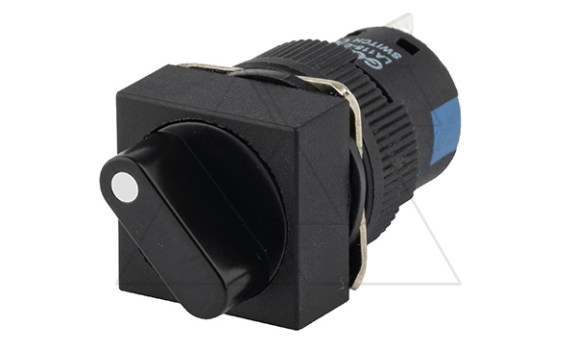Переключатель LA115-C-11XF, 0-I, фиксация, черный, квадратный, 1CO, 16mm, IP40 фото