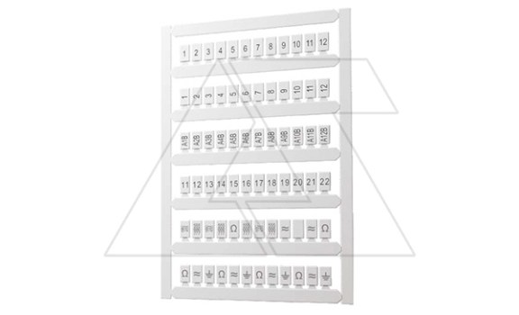 Маркировка клеммных модулей MC3.5 для клемм 3,5mm, 120 элементов, PC, белая фото