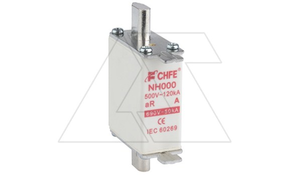 Вставка плавкая NH000, 25A, AC690V/500VDC, 50kA, тип aR фото