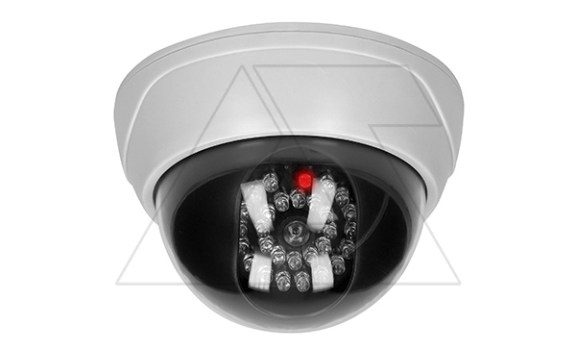 Муляж камеры ORNO c LED-индикатором, для помещений, белый корпус, питание 2x1,5V AA-батарейки фото