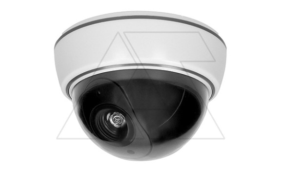 Муляж камеры ORNO c LED-индикатором, внутри и снаружи помещений, белый корпус, питание 3x1,5V AA-батарейки фото