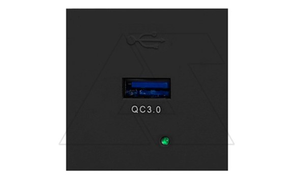 Noen - Розетка USB, быстрая зарядка, 2М, 3A/5V, 2A/9V, 1,5A/12V, в комплекте с рамкой, черная фото