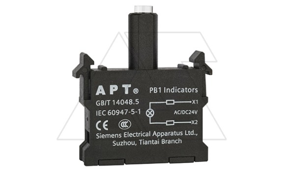 Блок индикатора, красный, LED, 24VAC/DC, монтаж на адаптер, для PB1 серии фото