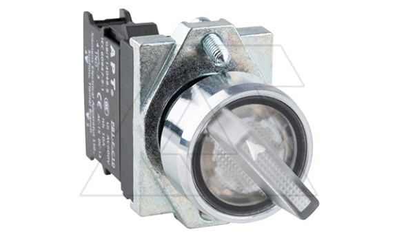 Переключатель PB1S, белый, 0-I, фиксация, 1NO, 6A 230VAC/24VDC, без LED, 22mm, IP65 фото