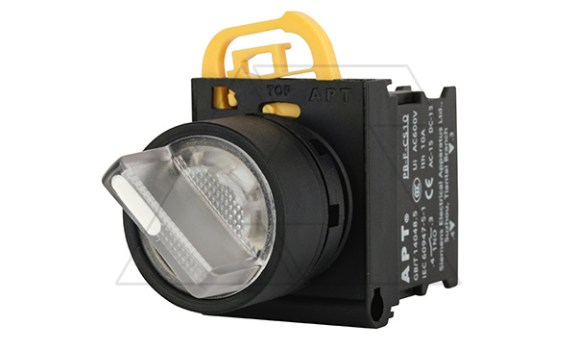Переключатель PB3E, белый, 0-I, фиксация, 1NO, 6A 230VAC/24VDC, с подсветкой без LED, 22mm, IP65 фото