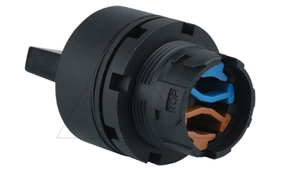 Головка переключателя PB3E, I-0-II, фиксация, черный, без подсветки, 22mm, IP65 APT даташит схема