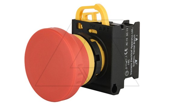 Кнопка аварийной остановки PB3E 40mm, разблок. вытягиванием, 1NC, 6A 230VAC/24VDC, 22mm, IP65 фото