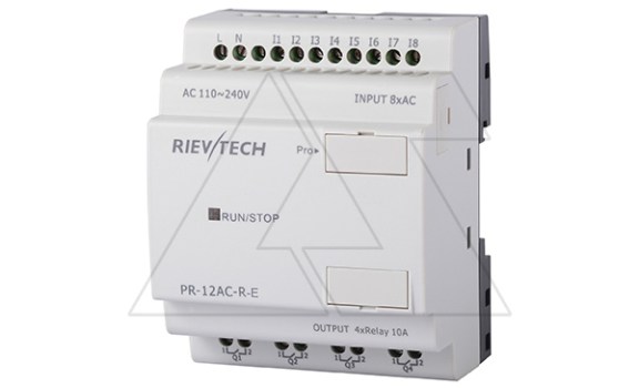 Программируемый логический контроллер PR-12AC-R-E, 110_240VAC, 8DI, 4RO, RTC, RS232, нерасширяемый фото