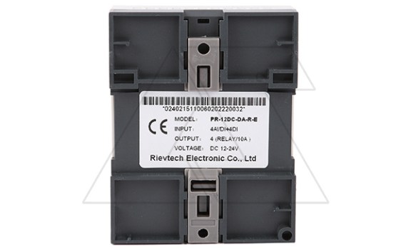 Программируемый логический контроллер PR-12DC-DA-R-E, 12_24VDC, 8DI(4AI), 4RO, RTC, RS232, нерасширяемый Rievtech даташит схема