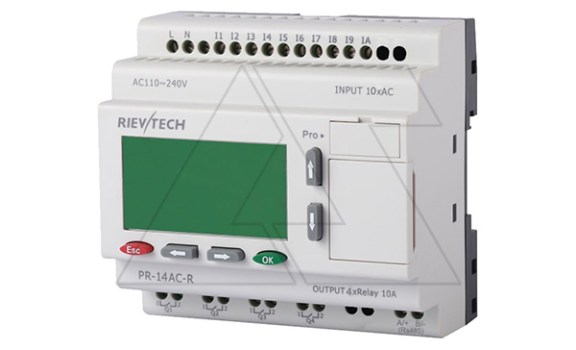 Программируемый логический контроллер PR-14AC-R, 110_240VAC, 10DI, 4RO, RTC, RS232, RS485, ЖКИ фото