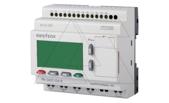 Программируемый логический контроллер PR-14DC-DA-R, 12_24VDC, 10DI(4AI), 4RO, RTC, RS232, RS485, ЖКИ фото