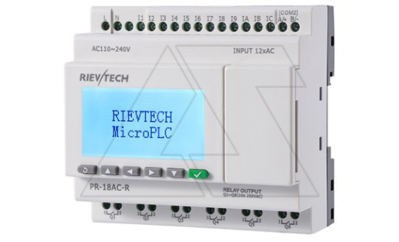 Программируемый логический контроллер PR-18AC-R, 110_240VAC, 12DI, 6RO, RTC, RS232, RS485, ЖКИ фото