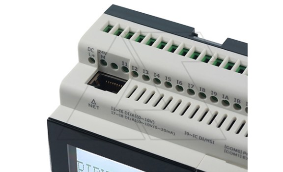 Программируемый логический контроллер PR-18AC-R-N, 110_240VAC, 12DI, 6RO, RTC, SD, Ethernet, ЖКИ Rievtech даташит схема
