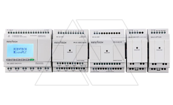 Программируемый логический контроллер PR-18DC-DAI-R-N, 12_24VDC, 12DI(8AI), 6RO, RTC, SD, RS485, Ethernet, ЖКИ Rievtech даташит схема