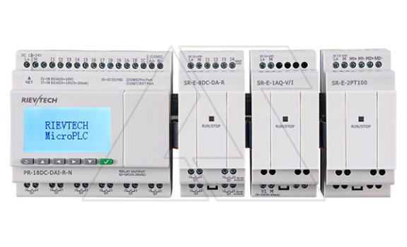 Программируемый логический контроллер PR-18DC-DAI-R-N, 12_24VDC, 12DI(8AI), 6RO, RTC, SD, RS485, Ethernet, ЖКИ Rievtech даташит схема