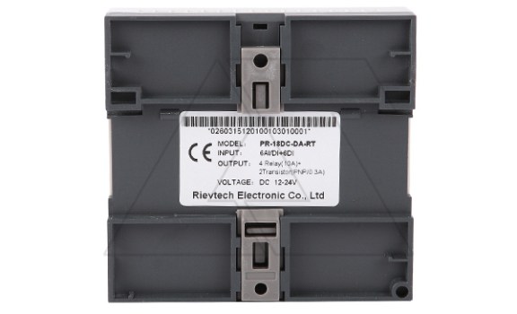 Программируемый логический контроллер PR-18DC-DA-RT, 12_24VDC, 12DI(6AI), 2TO, 4RO, RTC, RS232, ЖКИ Rievtech даташит схема