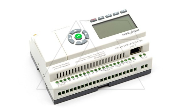 Программируемый логический контроллер PR-23DC-PTDAI-RT-4G , 12_24VDC, 3xPt100, 10DI(6AI), 2TO, 8RO, RTC, SD, RS485, Ethernet, 2G/4G/GSM, ЖКИ Rievtech даташит схема