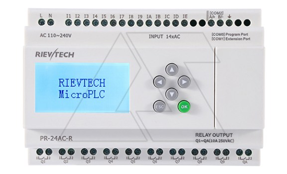Программируемый логический контроллер PR-24AC-R, 110_240VAC, 14DI, 10RO, RTC, RS232, RS485, ЖКИ фото