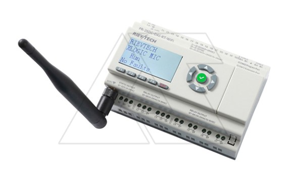 Программируемый логический контроллер PR-26DC-DAI-RT-WIFI, 12_24VDC, 16DI(12AI), 2TO, 8RO, RTC, SD, RS485, Ethernet, Wi-Fi, ЖКИ Rievtech даташит схема
