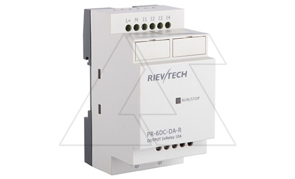 Программируемый логический контроллер PR-6DC-DA-R, 12_24VDC, 4DI(4AI), 2RO, RTC, RS232, нерасширяемый Rievtech даташит схема