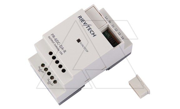 Программируемый логический контроллер PR-6DC-DA-R, 12_24VDC, 4DI(4AI), 2RO, RTC, RS232, нерасширяемый Rievtech даташит схема