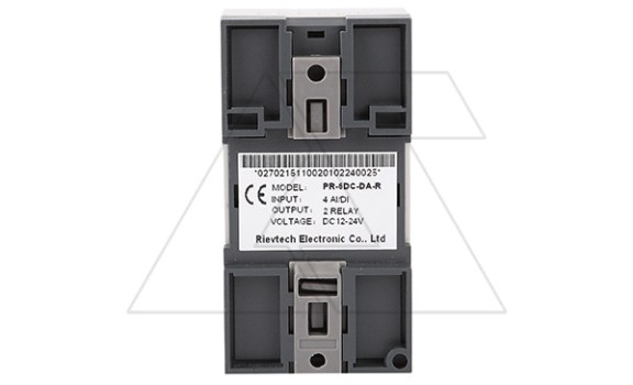 Программируемый логический контроллер PR-6DC-DA-R, 12_24VDC, 4DI(4AI), 2RO, RTC, RS232, нерасширяемый Rievtech даташит схема