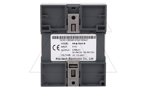 Модуль расширения PR-E-16AC-R, 110_240VAC, 8DI, 8RO, для ПЛК серий SR и PR Rievtech даташит схема