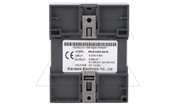 Модуль расширения PR-E-16DC-DA-R, 12_24VDC, 8DI(4AI), 8RO, для ПЛК серий SR и PR Rievtech даташит схема